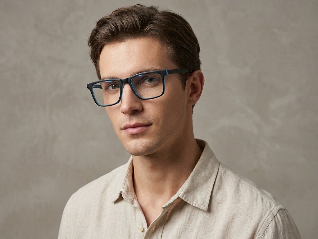 Gafas rectangulares de acetato gris #BS2012-0203