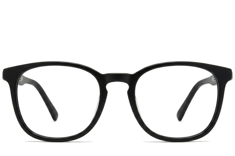 Gafas ovaladas de acetato negro #BS2012-0205