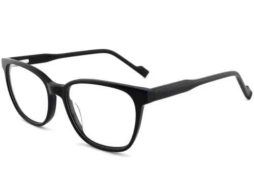 Lunettes ovales en acétate noir #BS2012-0205