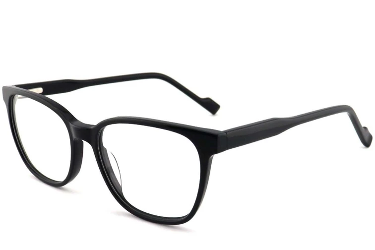 Ovale zwarte acetaatbril #BS2012-0205