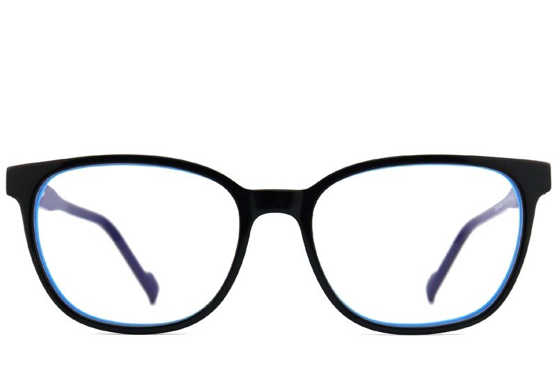 Occhiali ovali in acetato blu #BS2012-0206