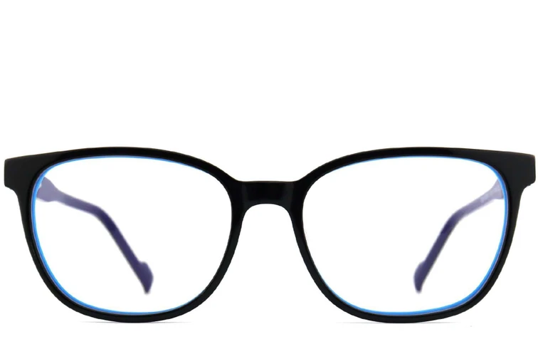 Occhiali ovali in acetato blu #BS2012-0206