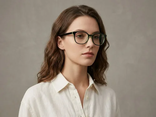 Lunettes ovales en acétate vert n° BS2012-0207