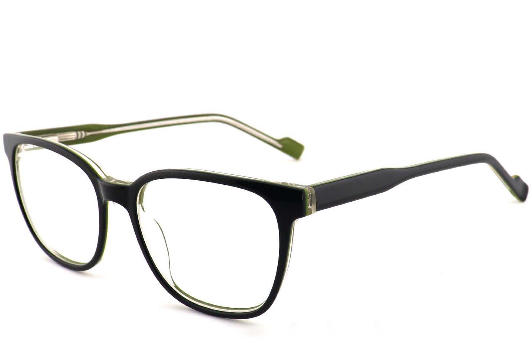 Oval Green Acetate Glasses #BS2012-0207