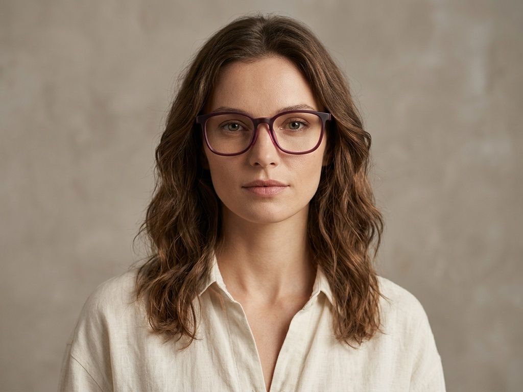 Oval Purple Acetate Glasses #BS2012-0208