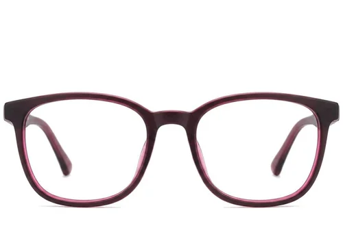 Lunettes ovales en acétate violet #BS2012-0208