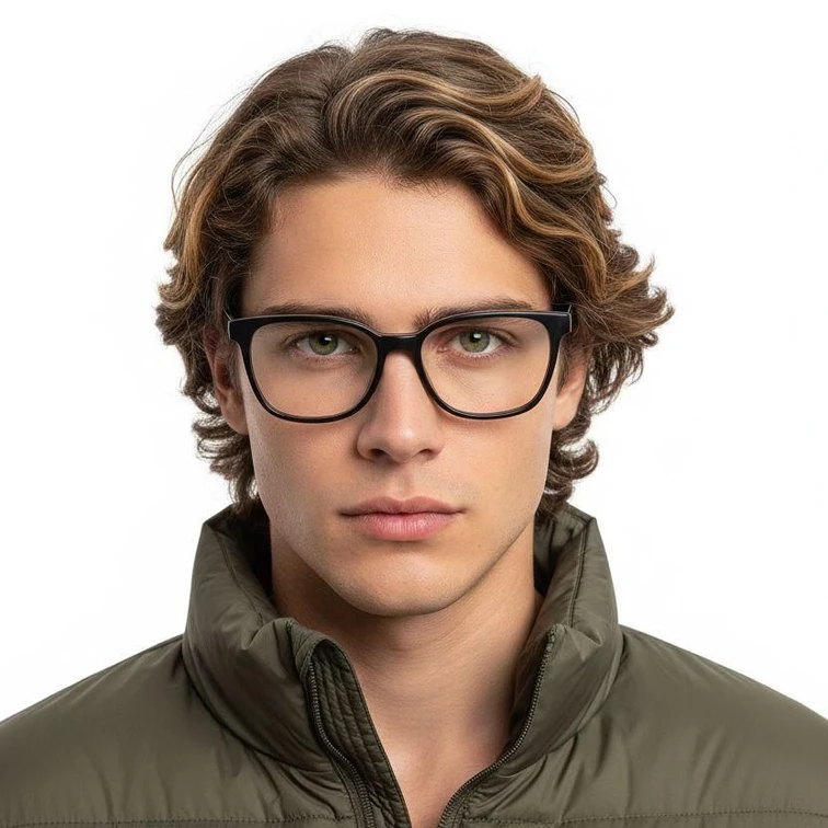 Ovale weiße Acetatbrille #BS2012-0209
