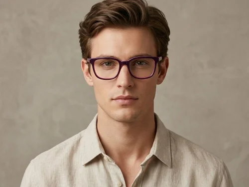 Lunettes ovales en acétate rose #BS2012-0210