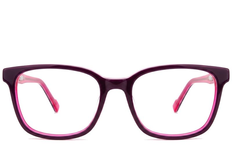 Oval Pink Acetate Glasses #BS2012-0210