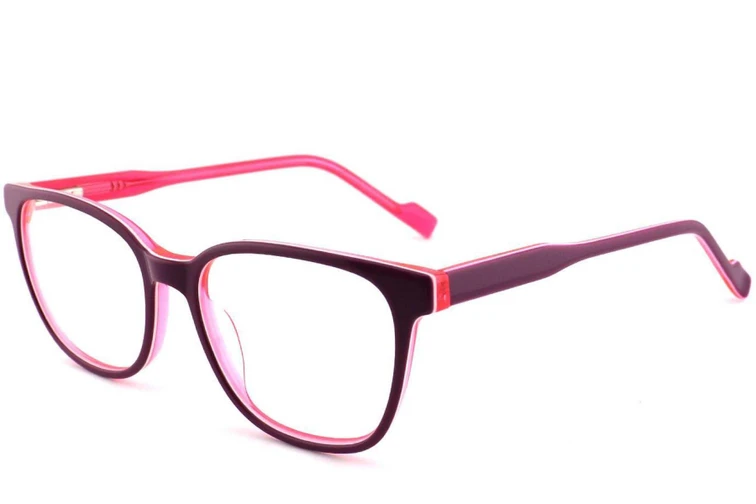 Gafas ovaladas de acetato rosa #BS2012-0210