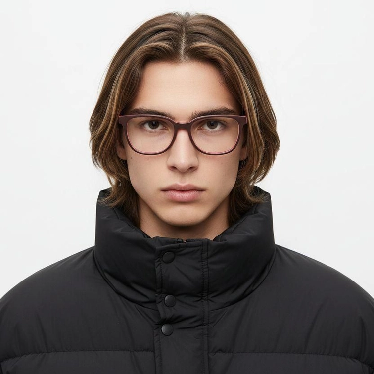 Gafas ovaladas de acetato rosa #BS2012-0210