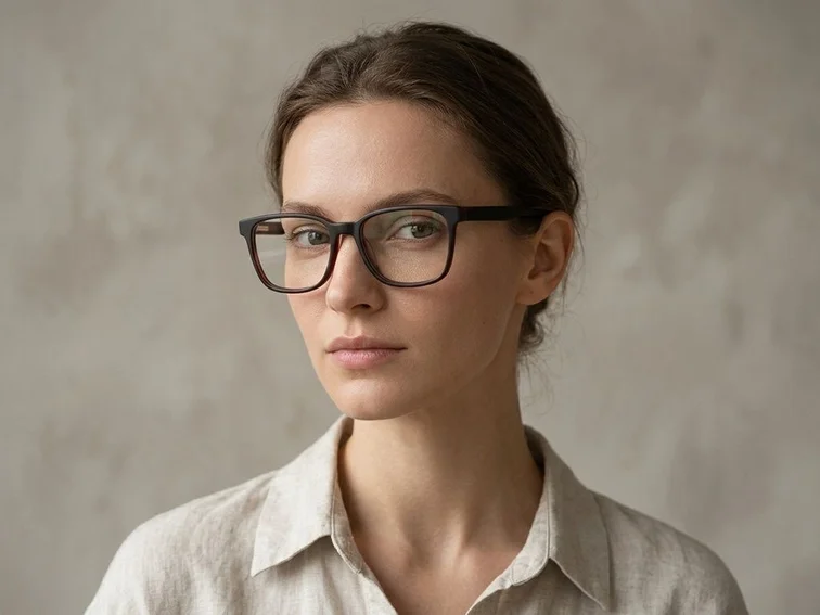 Oval Brown Acetate Glasses #BS2012-0212