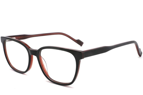 Ovale braune Acetatbrille #BS2012-0212
