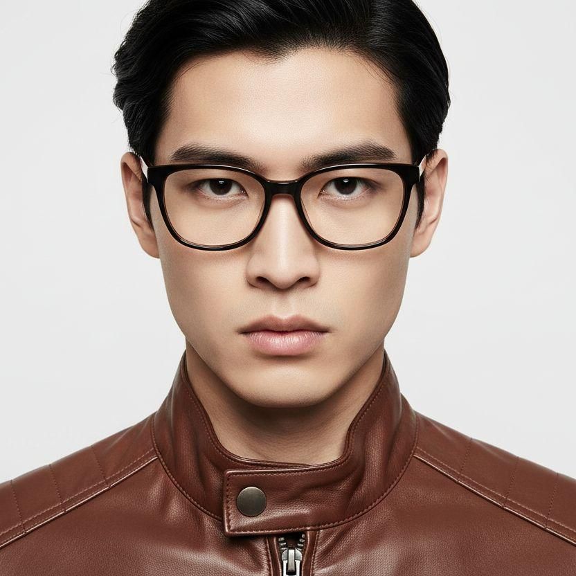 Oval Brown Acetate Glasses #BS2012-0212