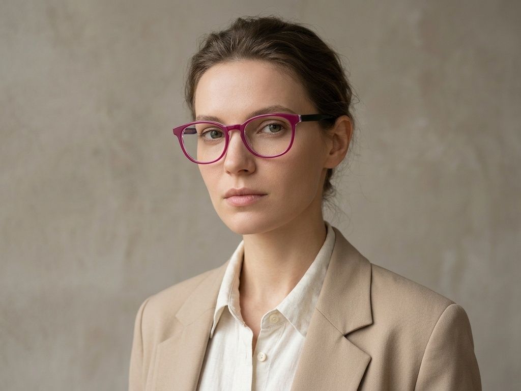 Oval Purple Acetate Glasses #BS2012-0213