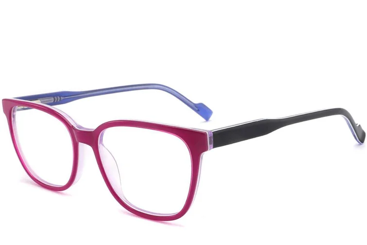 Lunettes ovales en acétate violet #BS2012-0213
