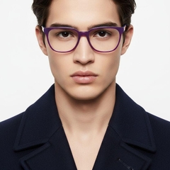 Gafas ovaladas de acetato morado #BS2012-0213