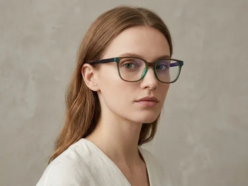 Lunettes ovales en acétate vert #BS2012-0214