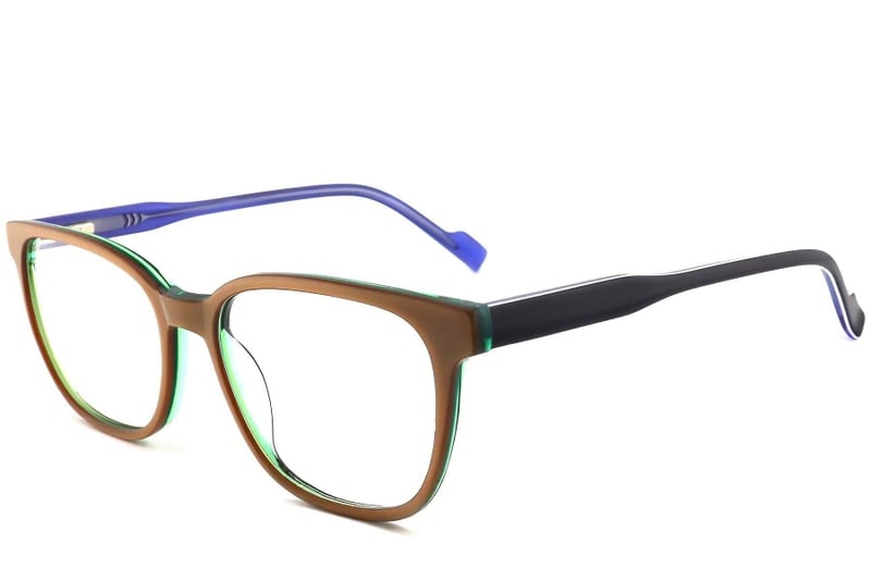 Oval Green Acetate Glasses #BS2012-0214