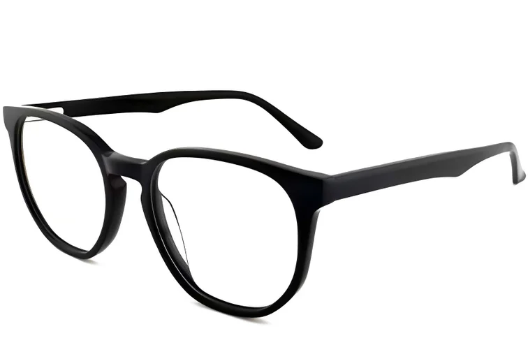 Gafas ovaladas de acetato negro #BS2012-0215