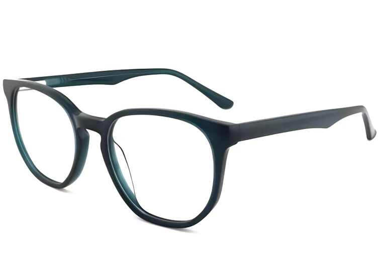 Gafas ovaladas de acetato verde #BS2012-0217