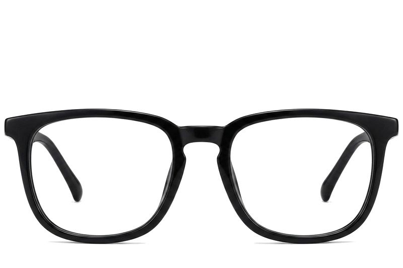 Rectangular Black Acetate Glasses #BS2012-0218
