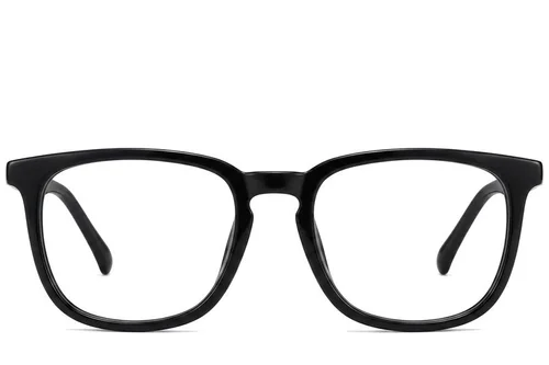 Lunettes rectangulaires en acétate noir #BS2012-0218