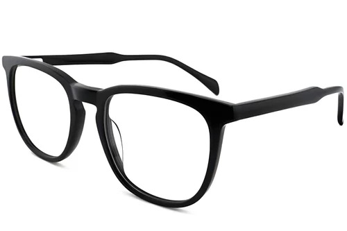 Lunettes rectangulaires en acétate noir #BS2012-0218