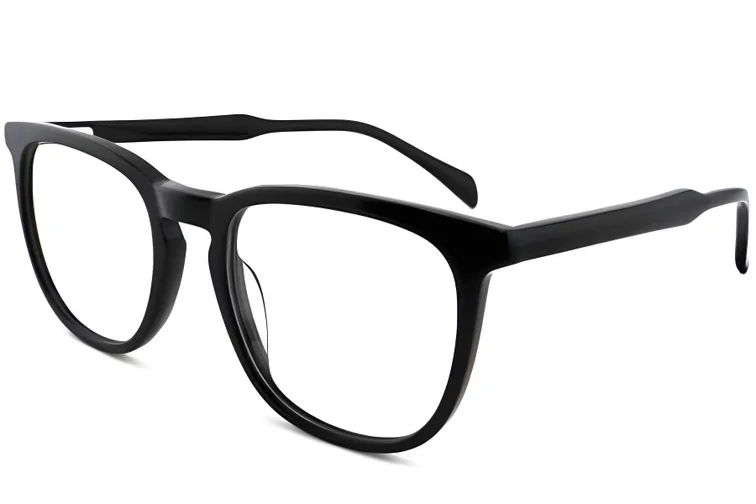 Lunettes rectangulaires en acétate noir #BS2012-0218