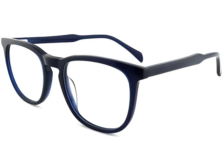 Gafas rectangulares de acetato azul #BS2012-0219