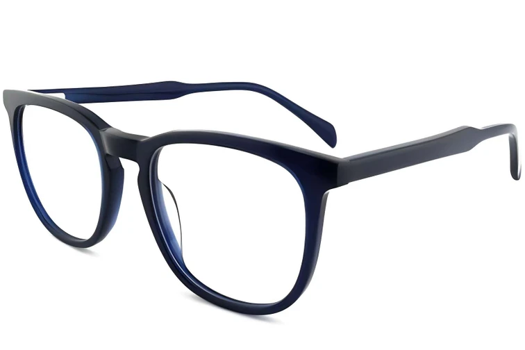 Rectangular Blue Acetate Glasses #BS2012-0219