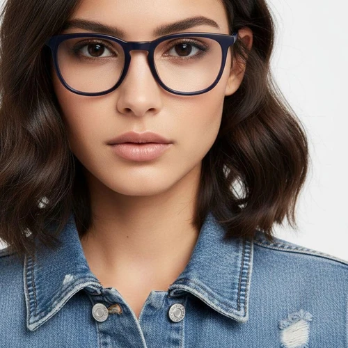 Rectangular Blue Acetate Glasses #BS2012-0219