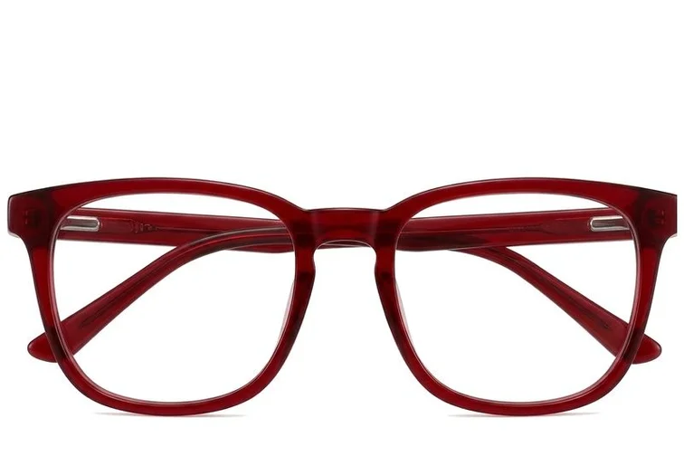 Bicchieri rettangolari in acetato rosso #BS2012-0220