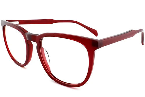 Rechteckige rote Acetatbrille #BS2012-0220