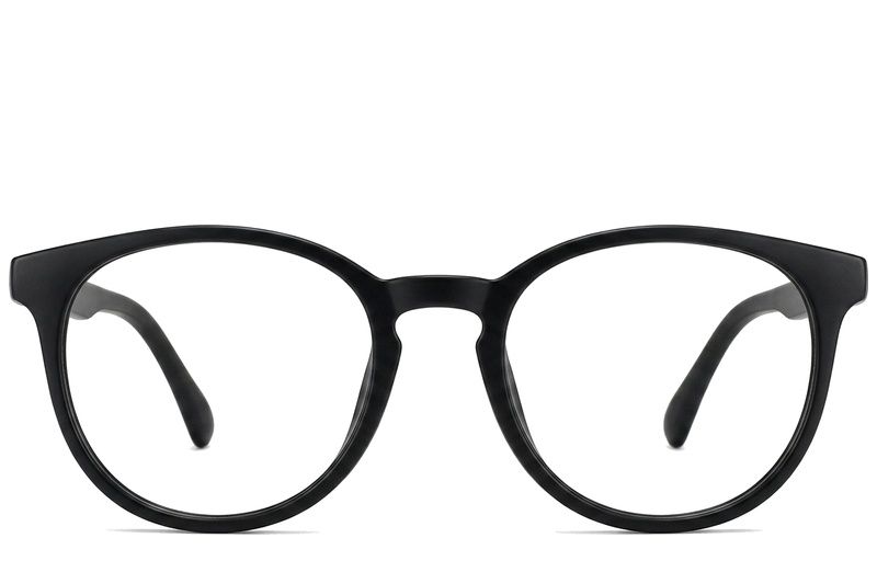 Lunettes rondes en acétate noir #BS2012-0221