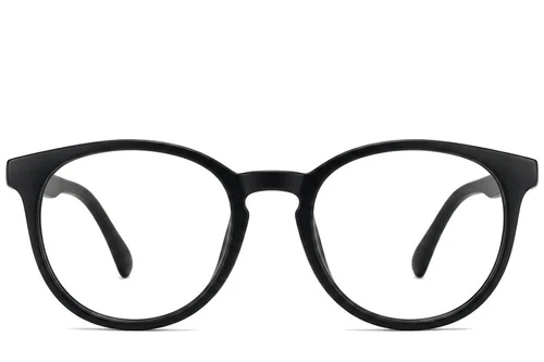 Lunettes rondes en acétate noir #BS2012-0221