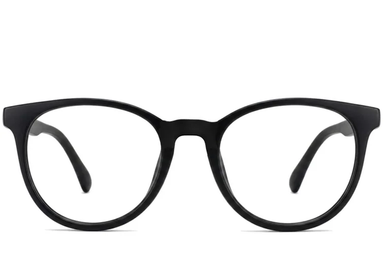 Gafas redondas de acetato negro #BS2012-0221