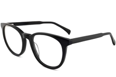 Round Black Acetate Glasses #BS2012-0221