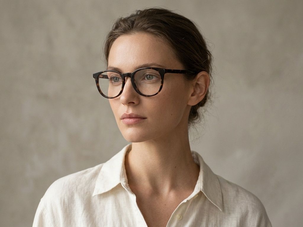 Round Tortoiseshell Acetate Glasses #BS2012-0222