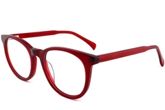 Round Red Acetate Glasses #BS2012-0223
