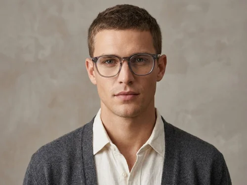 Lunettes rondes en acétate gris #BS2012-0224