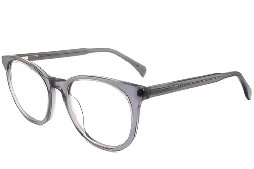 Lunettes rondes en acétate gris #BS2012-0224