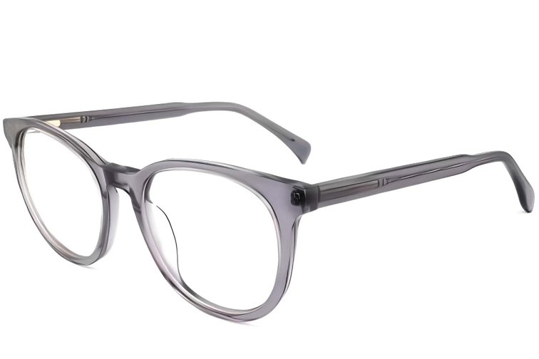 Lunettes rondes en acétate gris #BS2012-0224