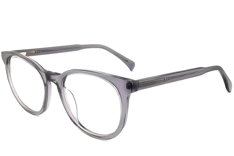 Gafas redondas de acetato gris #BS2012-0224
