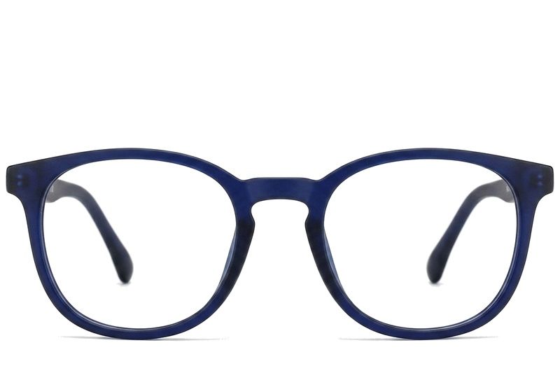 Gafas redondas de acetato azul #BS2012-0225