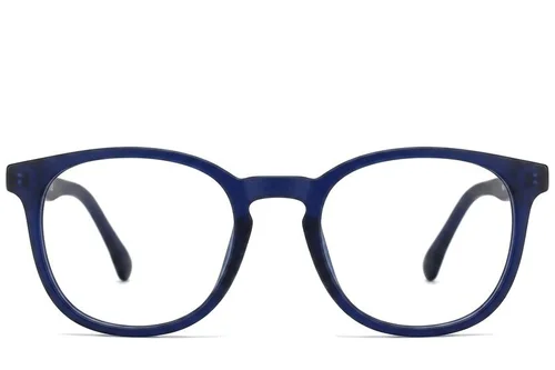 Lunettes rondes en acétate bleu #BS2012-0225