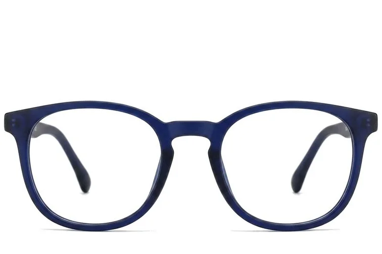 Gafas redondas de acetato azul #BS2012-0225