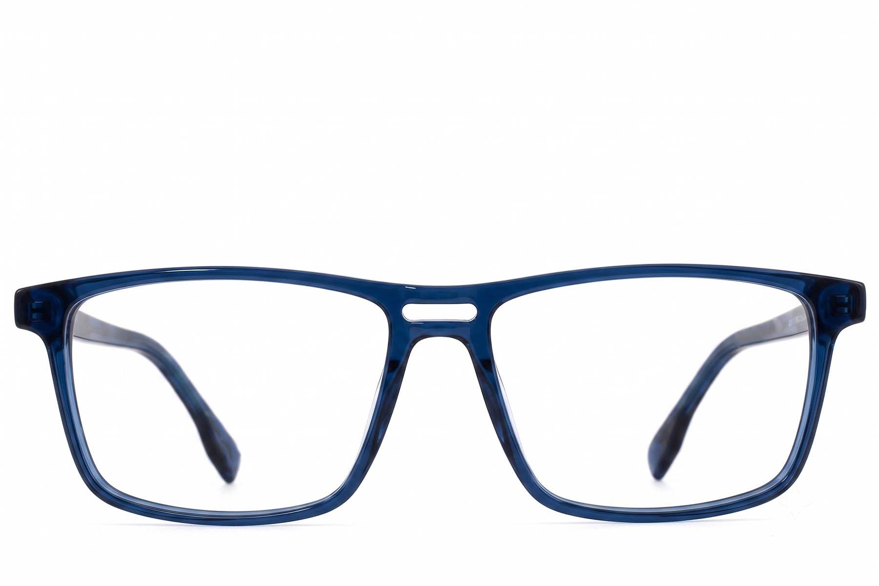 Rectangular Blue Acetate Glasses #BS2012-0227