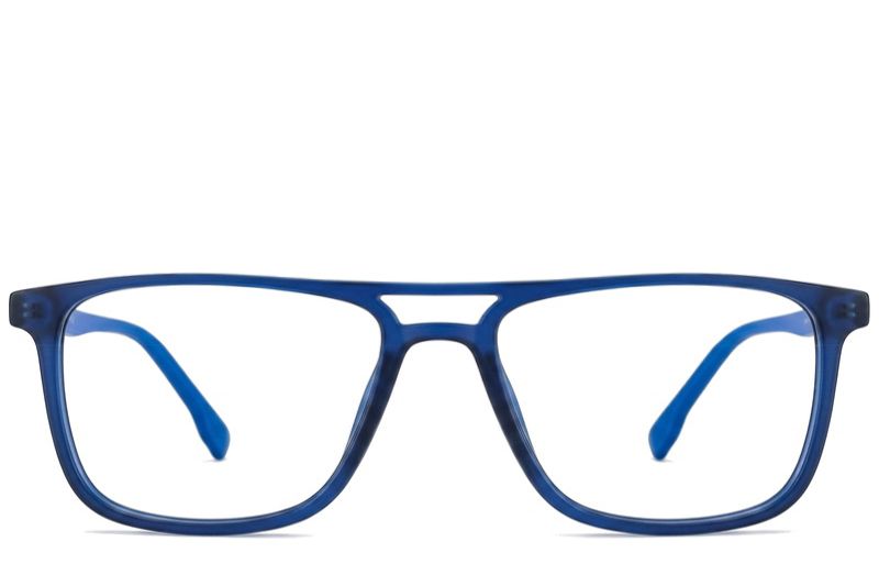 Rectangular Blue Acetate Glasses #BS2012-0227