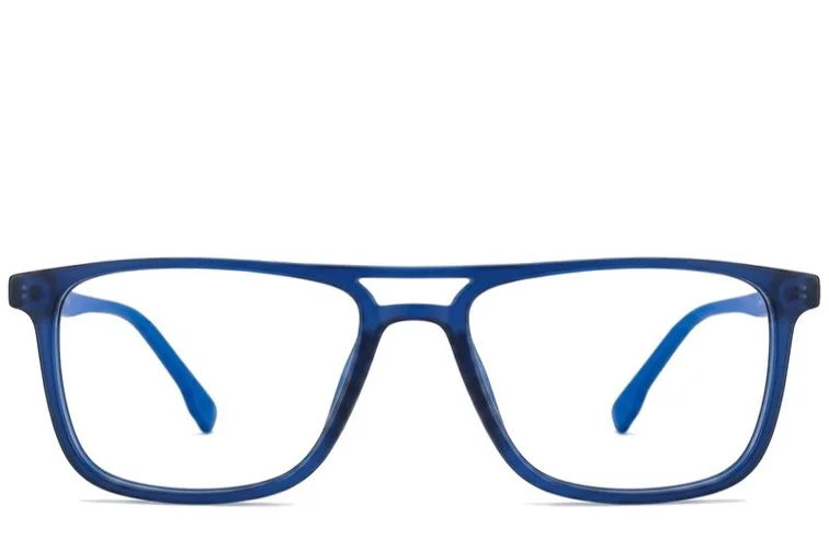 Rectangular Blue Acetate Glasses #BS2012-0227